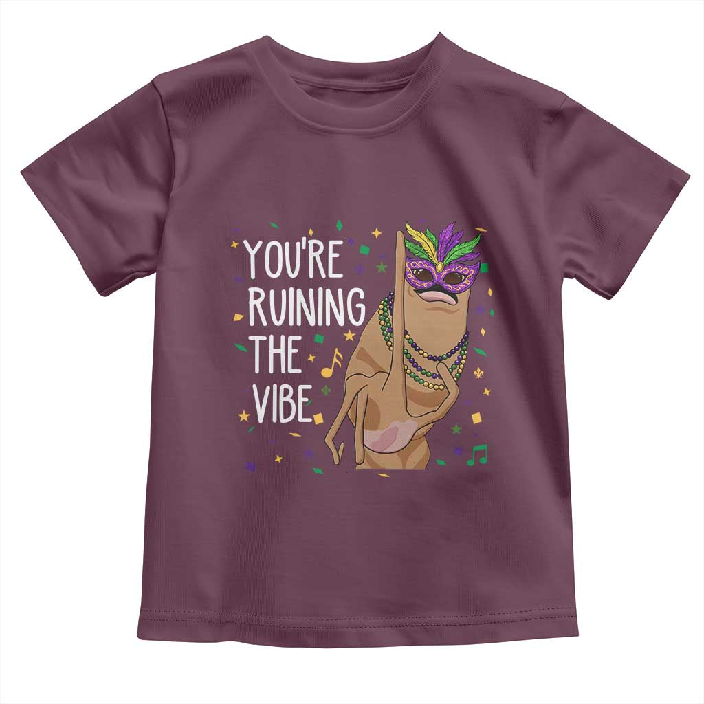 Funny Mardi Gras Toddler T Shirt Marcus The Worm Carnival Trendy Meme TS14 Maroon Print Your Wear