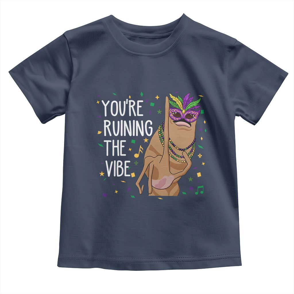 Funny Mardi Gras Toddler T Shirt Marcus The Worm Carnival Trendy Meme TS14 Navy Print Your Wear