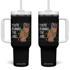 Funny Mardi Gras Tumbler With Handle Marcus The Worm Carnival Trendy Meme TS14 One Size: 40 oz Black Print Your Wear