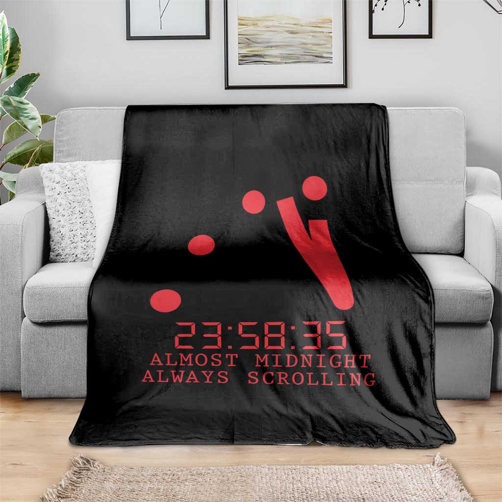Doomsday Clock Armageddon Throw Blanket Almost Midnight Always Scrolling TS14 Print Your Wear