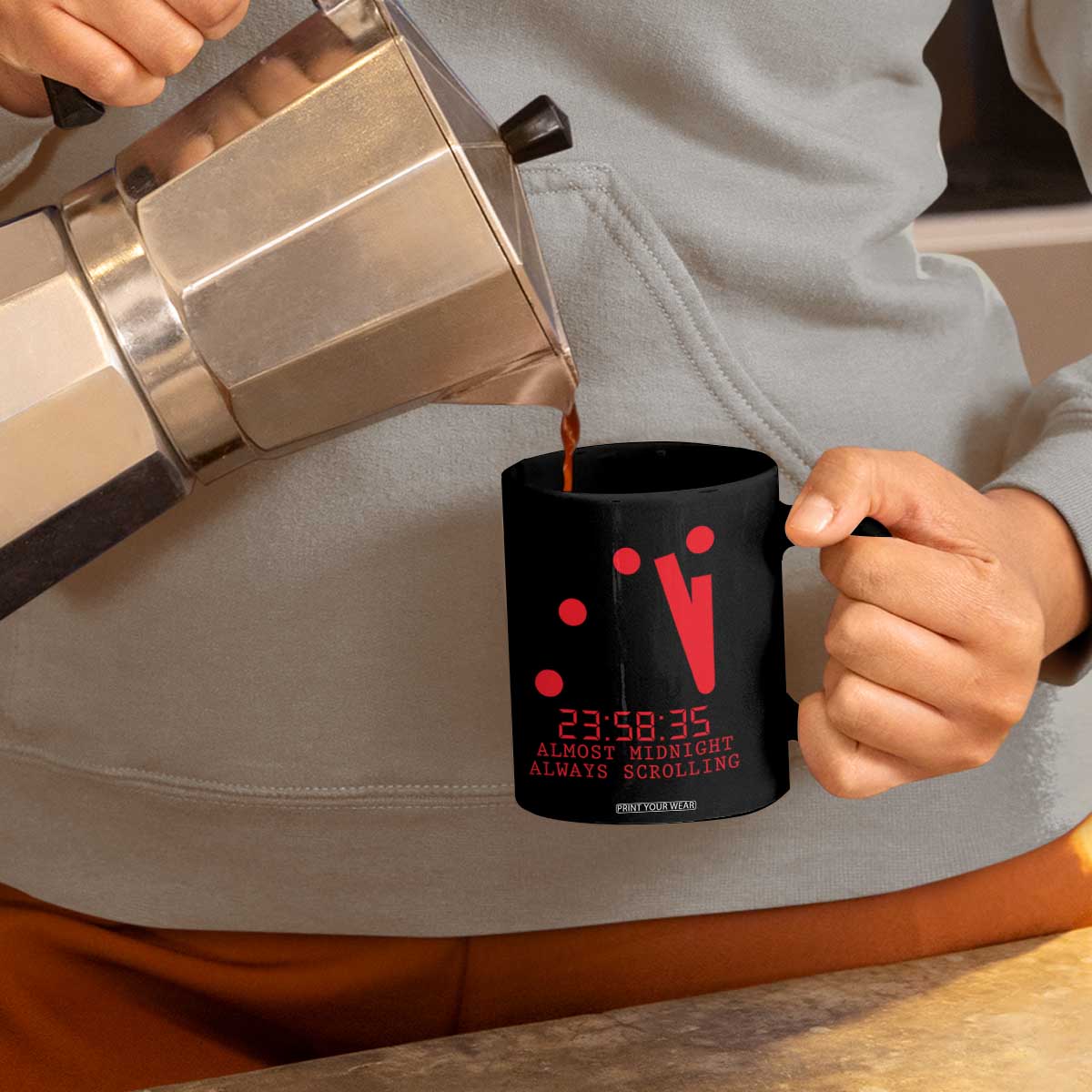 Doomsday Clock Armageddon Coffee Mug Almost Midnight Always Scrolling TS14 Print Your Wear