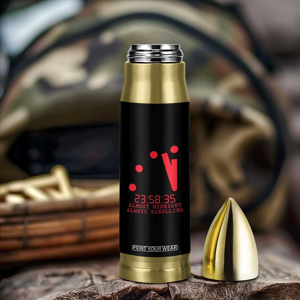 Doomsday Clock Armageddon Bullet Tumbler Almost Midnight Always Scrolling TS14 Print Your Wear