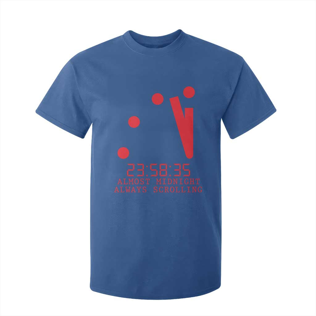 Doomsday Clock Armageddon T Shirt For Kid Almost Midnight Always Scrolling TS14 Royal Blue Print Your Wear