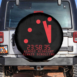 Doomsday Clock Armageddon Spare Tire Cover Almost Midnight Always Scrolling TS14 No hole Black Print Your Wear