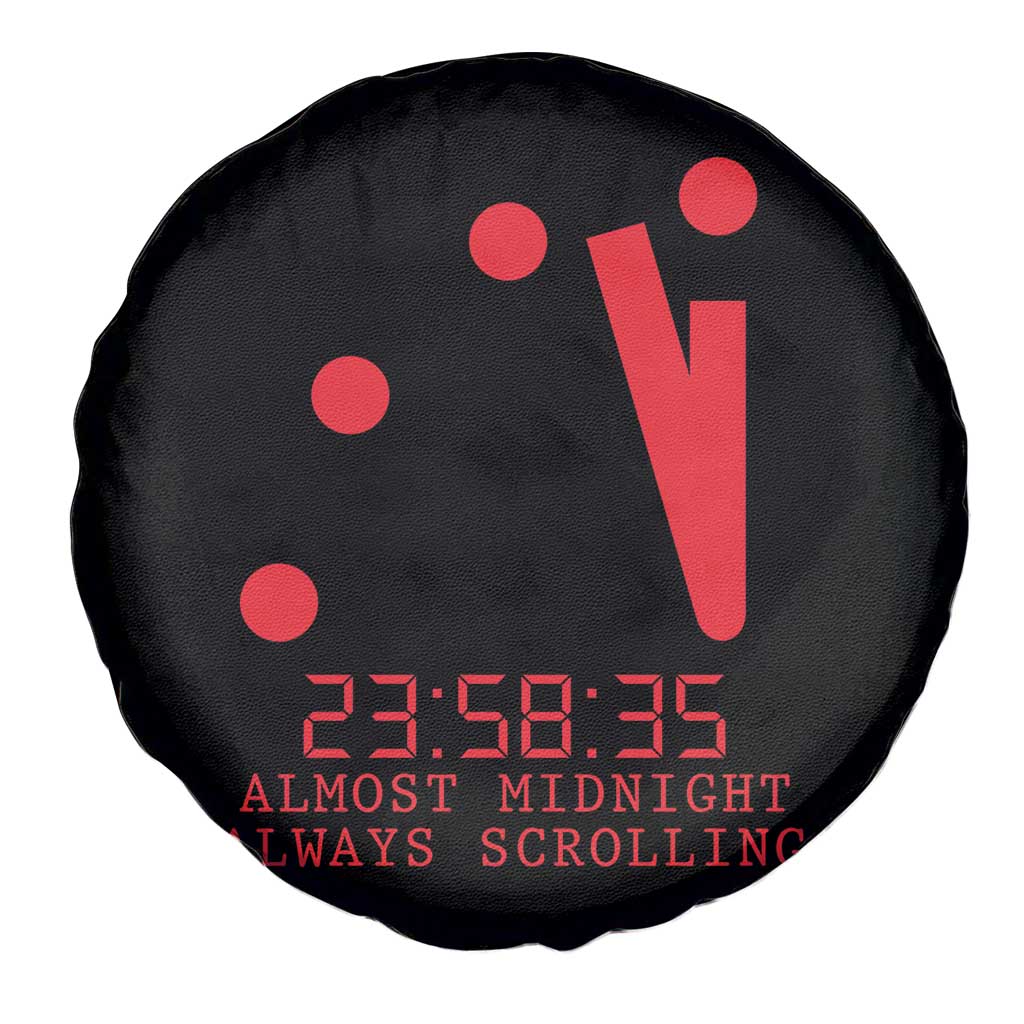 Doomsday Clock Armageddon Spare Tire Cover Almost Midnight Always Scrolling TS14 Print Your Wear