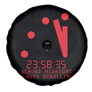 Doomsday Clock Armageddon Spare Tire Cover Almost Midnight Always Scrolling TS14 Print Your Wear