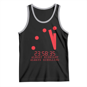 Doomsday Clock Armageddon Tank Top Almost Midnight Always Scrolling TS14 Black Athletic Heather Print Your Wear