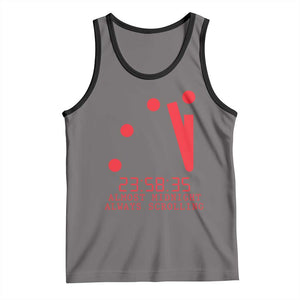 Doomsday Clock Armageddon Tank Top Almost Midnight Always Scrolling TS14 Deep Heather Black Print Your Wear