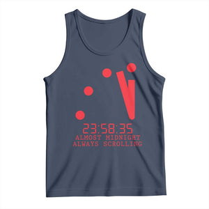Doomsday Clock Armageddon Tank Top Almost Midnight Always Scrolling TS14 Navy Print Your Wear