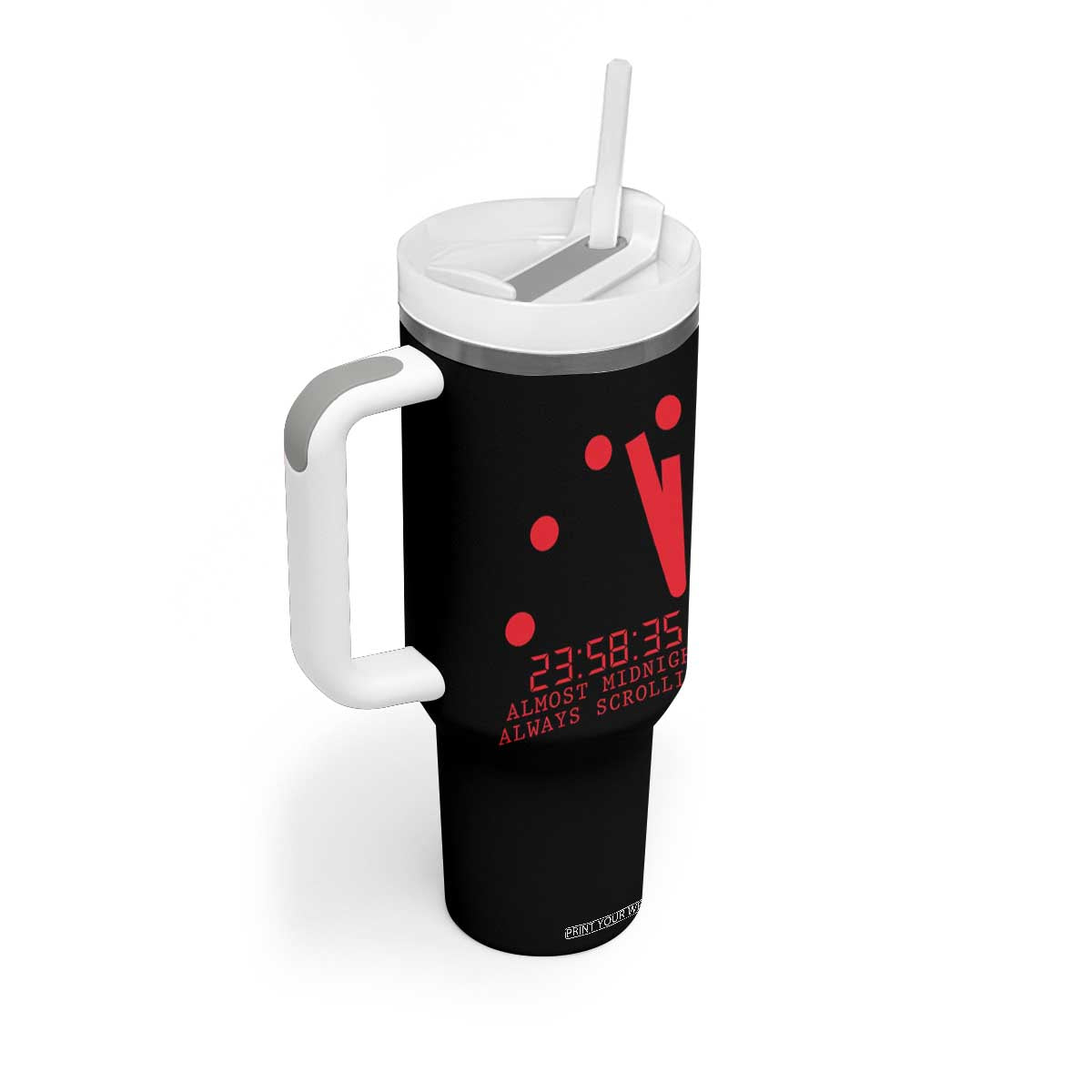 Doomsday Clock Armageddon Tumbler With Handle Almost Midnight Always Scrolling TS14 Print Your Wear
