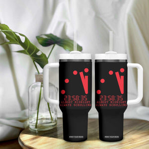 Doomsday Clock Armageddon Tumbler With Handle Almost Midnight Always Scrolling TS14 Print Your Wear