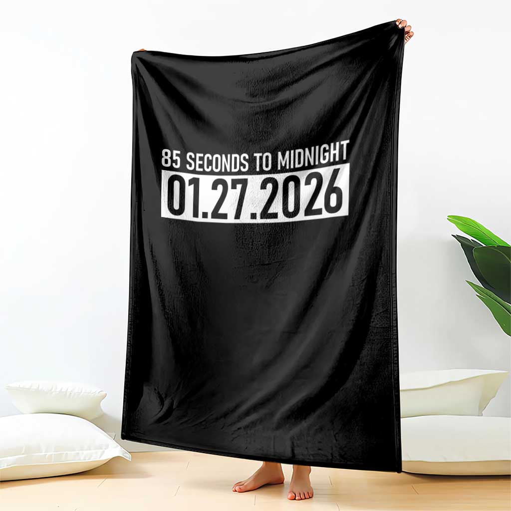 Doomsday Clock Armageddon Throw Blanket 85 Second To Midnight TS14 Print Your Wear