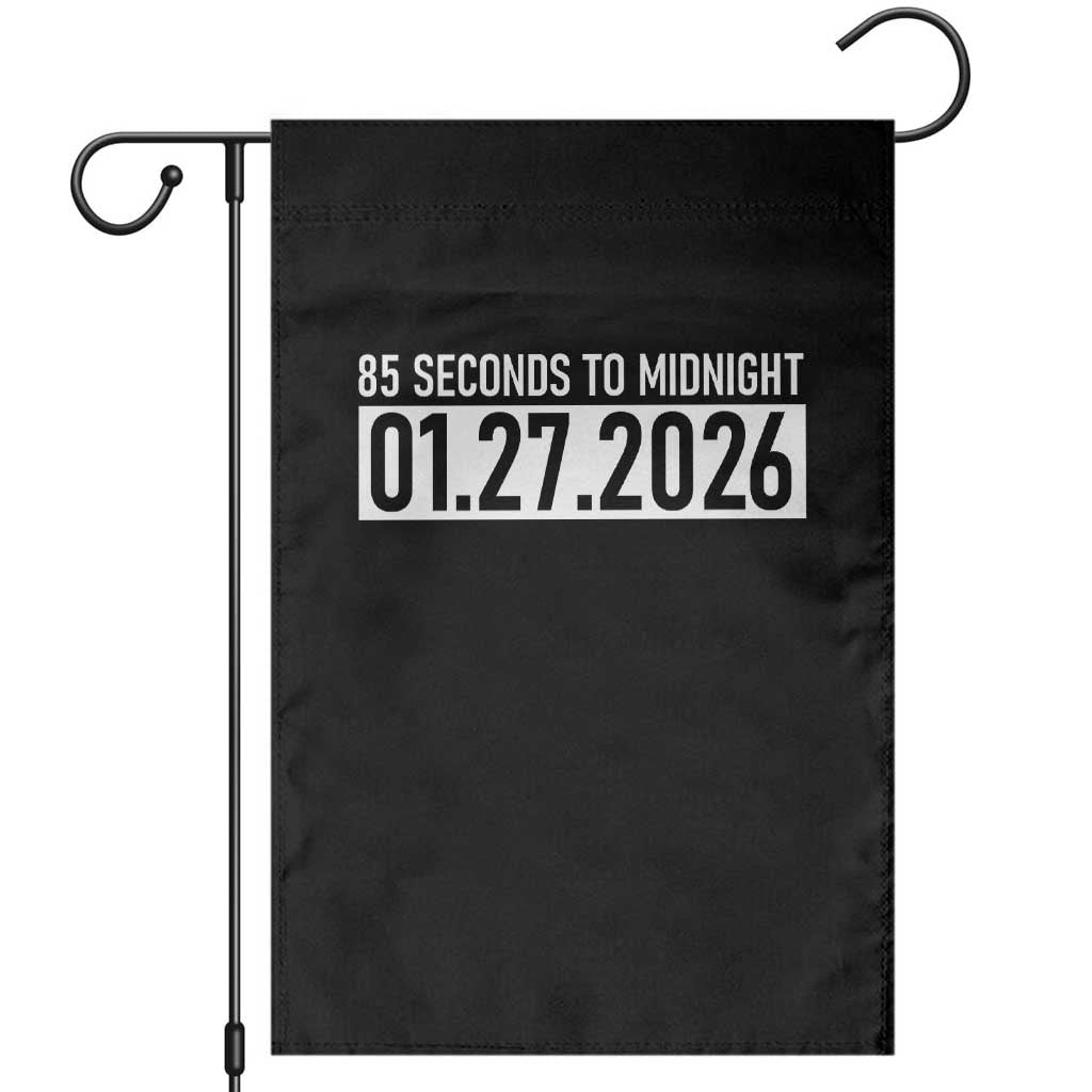 Doomsday Clock Armageddon Garden Flag 85 Second To Midnight TS14 Black Print Your Wear