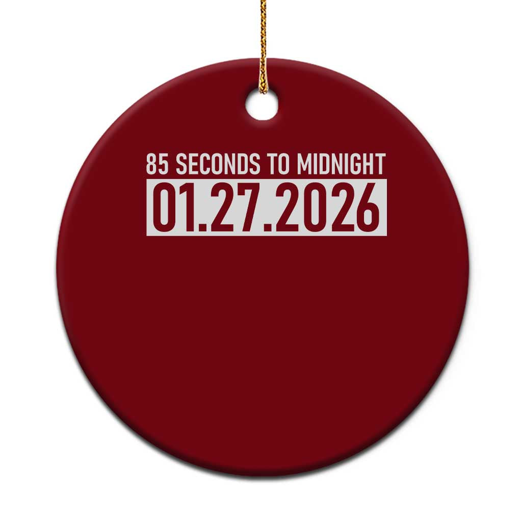 Doomsday Clock Armageddon Ceramic Ornament 85 Second To Midnight TS14 1pc Red Print Your Wear
