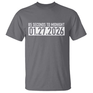 Doomsday Clock Armageddon T Shirt 85 Second To Midnight TS14 Charcoal Print Your Wear