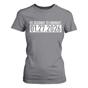 Doomsday Clock Armageddon T Shirt For Women 85 Second To Midnight TS14 Charcoal Print Your Wear