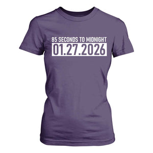 Doomsday Clock Armageddon T Shirt For Women 85 Second To Midnight TS14 Purple Print Your Wear