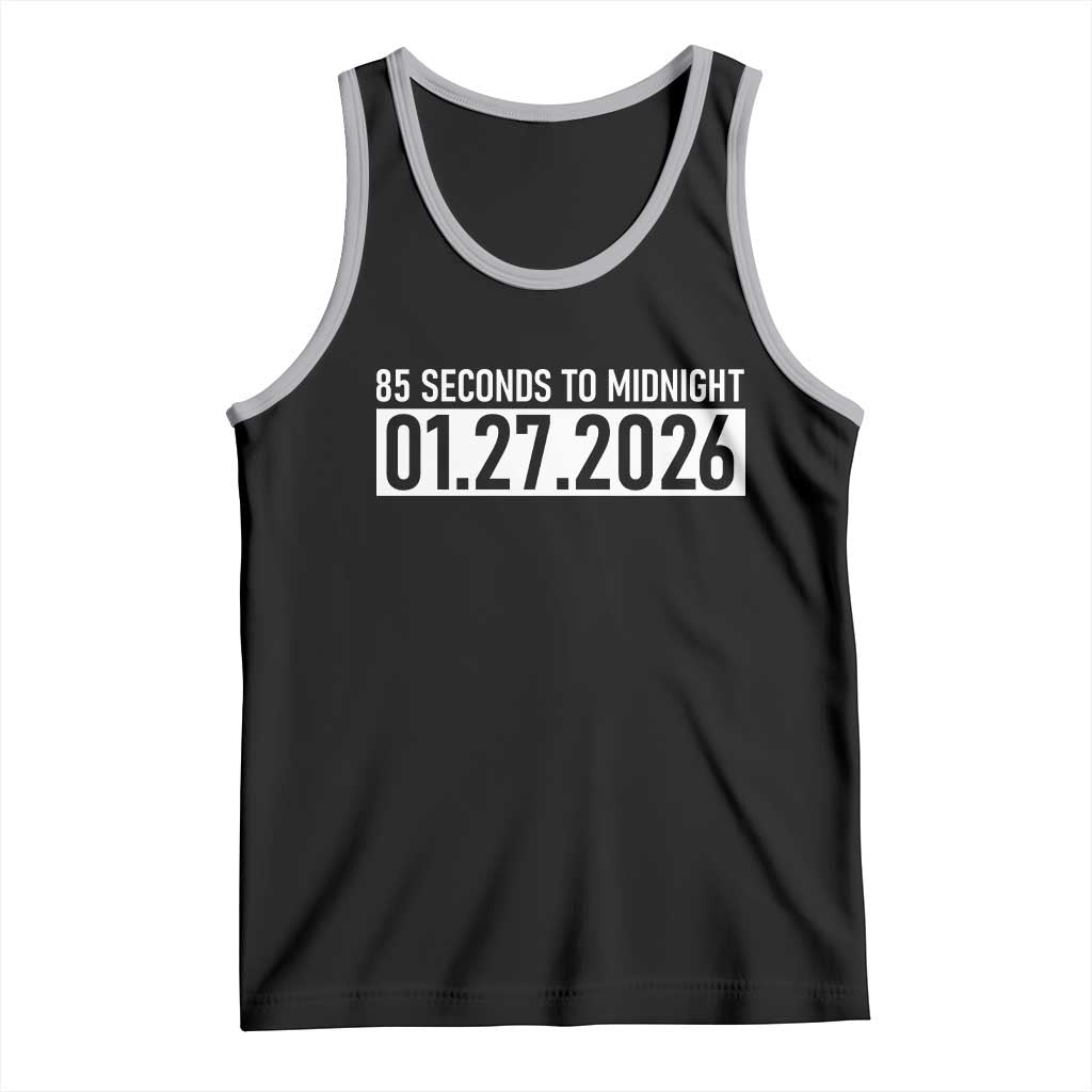 Doomsday Clock Armageddon Tank Top 85 Second To Midnight TS14 Black Athletic Heather Print Your Wear