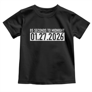 Doomsday Clock Armageddon Toddler T Shirt 85 Second To Midnight TS14 Black Print Your Wear