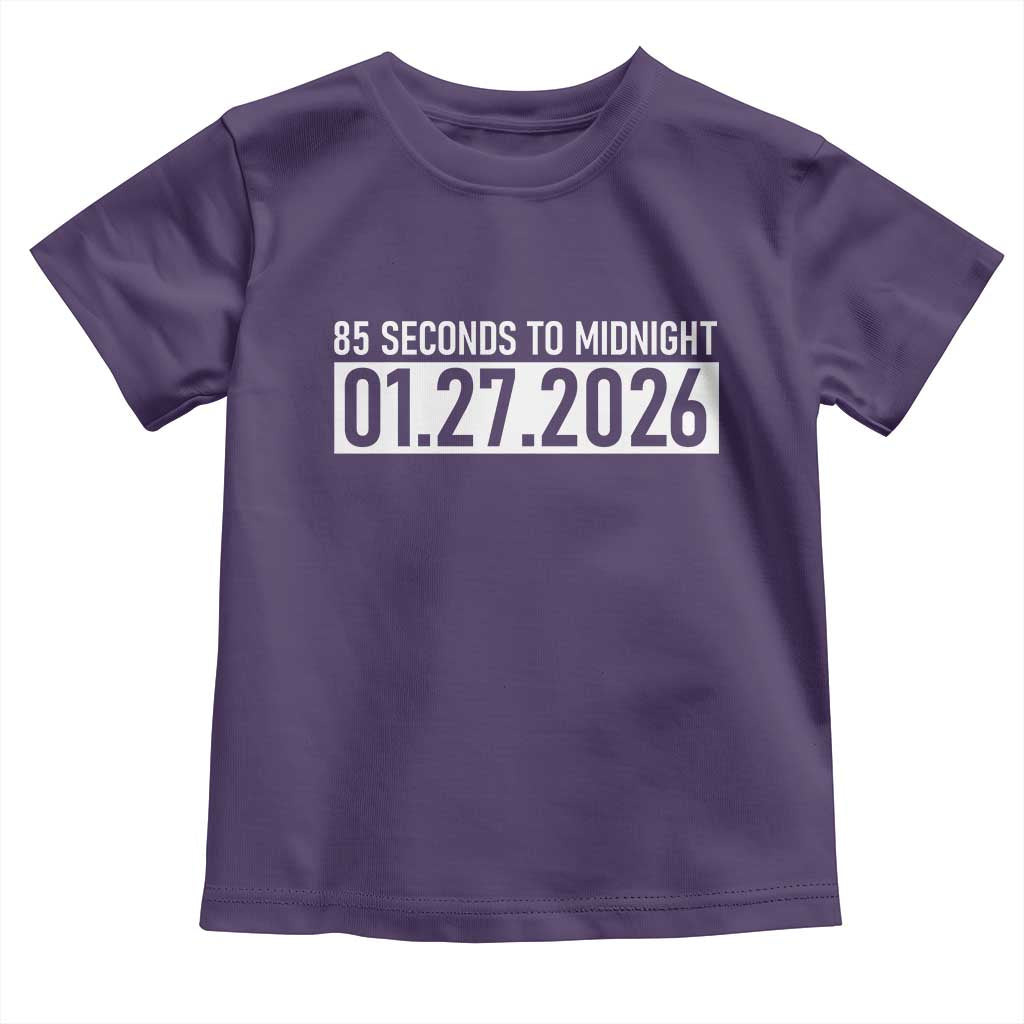 Doomsday Clock Armageddon Toddler T Shirt 85 Second To Midnight TS14 Purple Print Your Wear