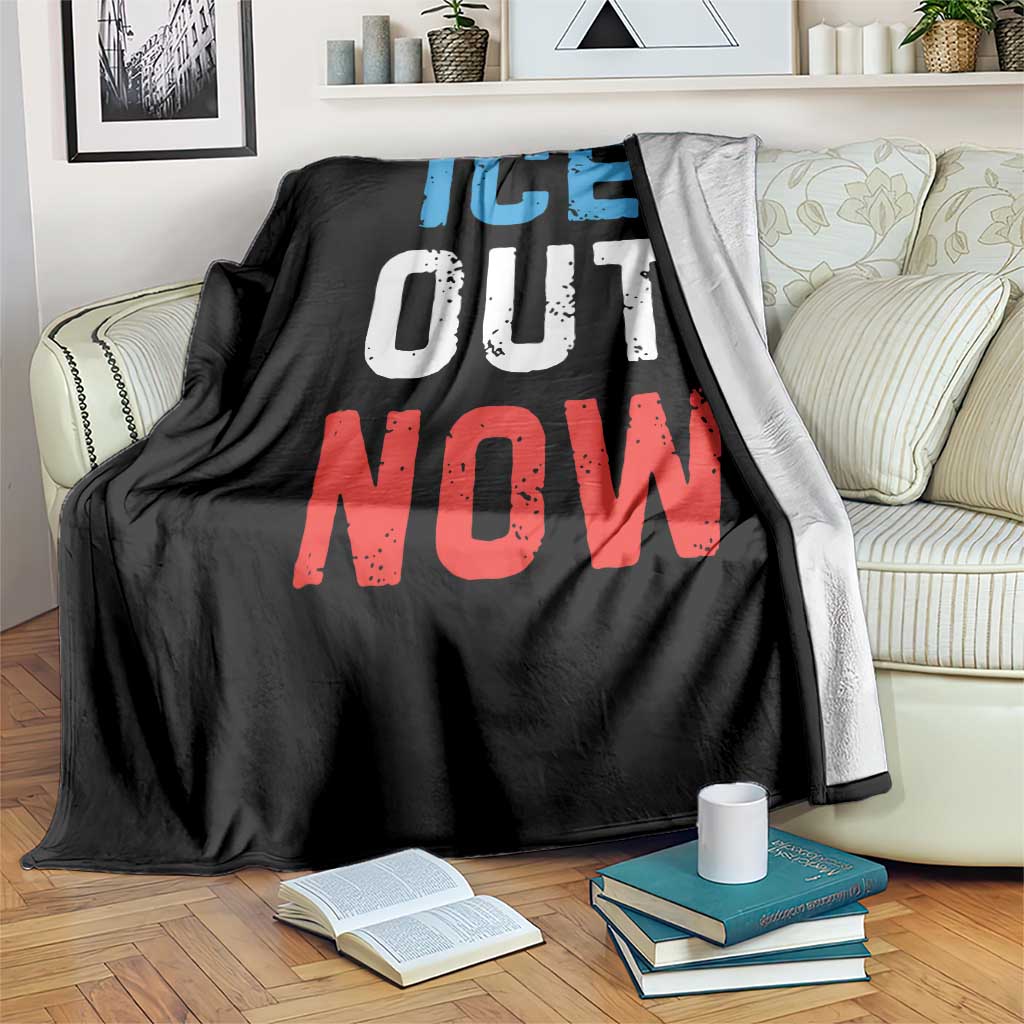 Ice Out Throw Blanket Minneapolis Resist ICE Immigration Rights Protest TS14 Print Your Wear