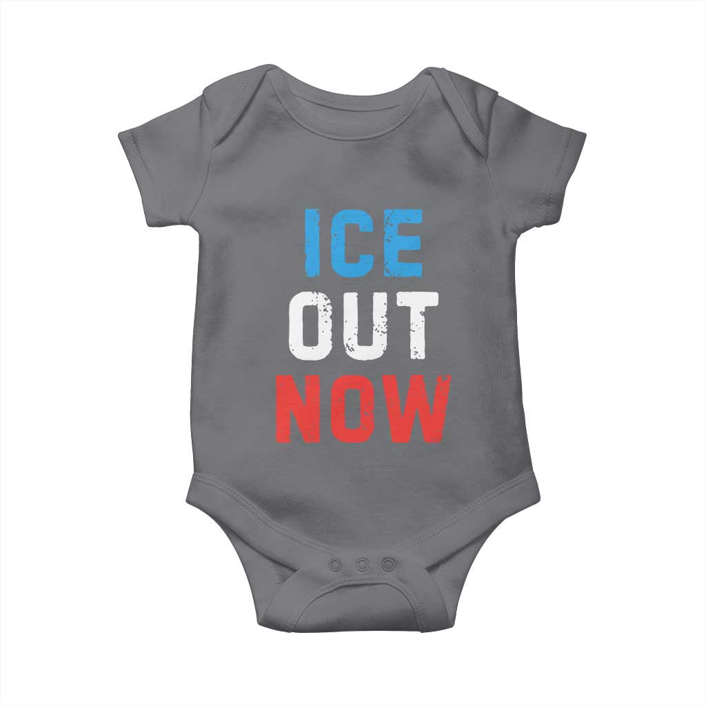 Ice Out Baby Onesie Minneapolis Resist ICE Immigration Rights Protest TS14 Charcoal Print Your Wear