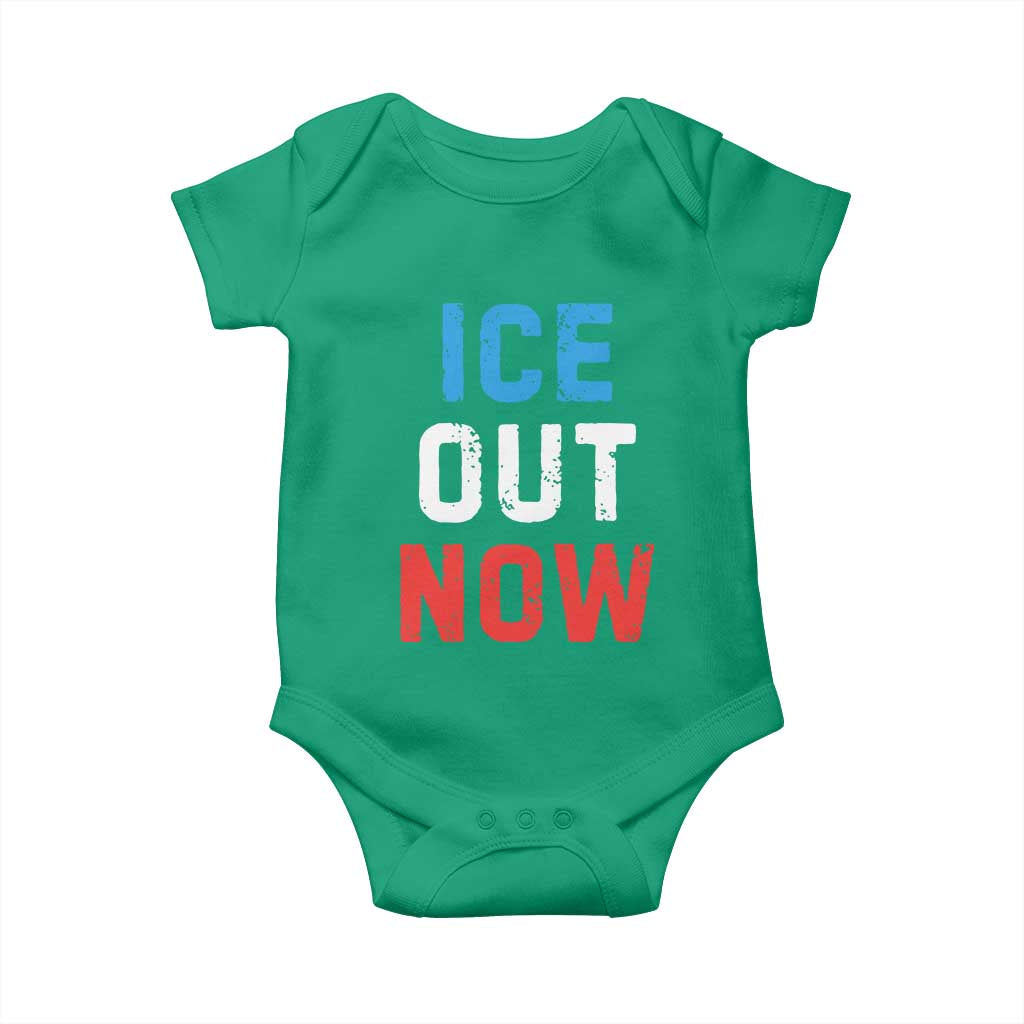 Ice Out Baby Onesie Minneapolis Resist ICE Immigration Rights Protest TS14 Irish Green Print Your Wear