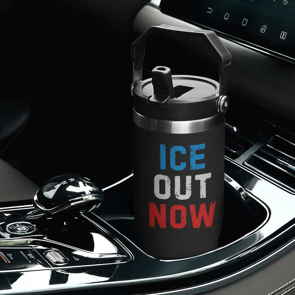 Ice Out Flip Straw Tumbler Minneapolis Resist ICE Immigration Rights Protest TS14 Print Your Wear
