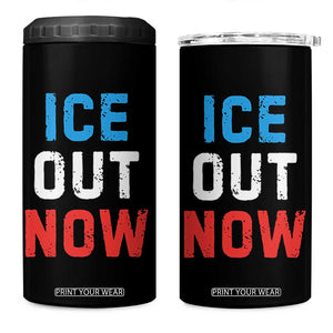 Ice Out 4 in 1 Can Cooler Tumbler Minneapolis Resist ICE Immigration Rights Protest TS14 One Size: 16 oz Black Print Your Wear