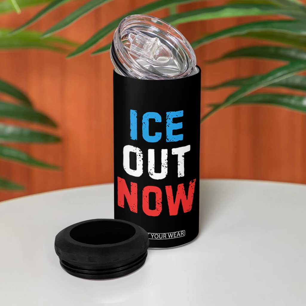 Ice Out 4 in 1 Can Cooler Tumbler Minneapolis Resist ICE Immigration Rights Protest TS14 Print Your Wear