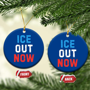Ice Out Ceramic Ornament Minneapolis Resist ICE Immigration Rights Protest TS14 1pc Blue Print Your Wear