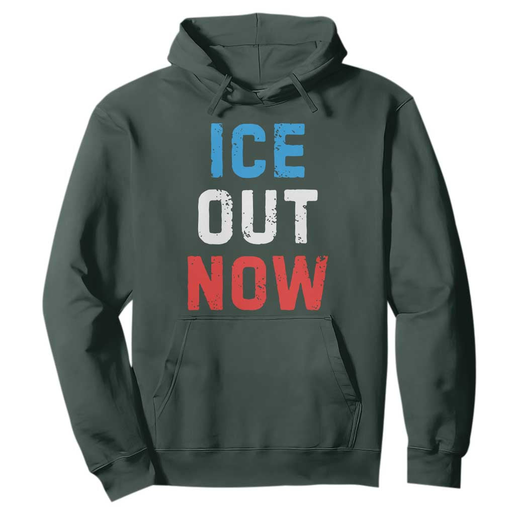 Ice Out Hoodie Minneapolis Resist ICE Immigration Rights Protest TS14 Dark Forest Green Print Your Wear