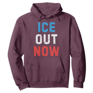 Ice Out Hoodie Minneapolis Resist ICE Immigration Rights Protest TS14 Maroon Print Your Wear