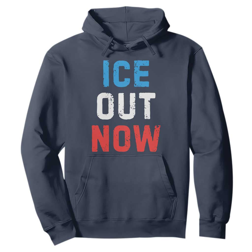 Ice Out Hoodie Minneapolis Resist ICE Immigration Rights Protest TS14 Navy Print Your Wear