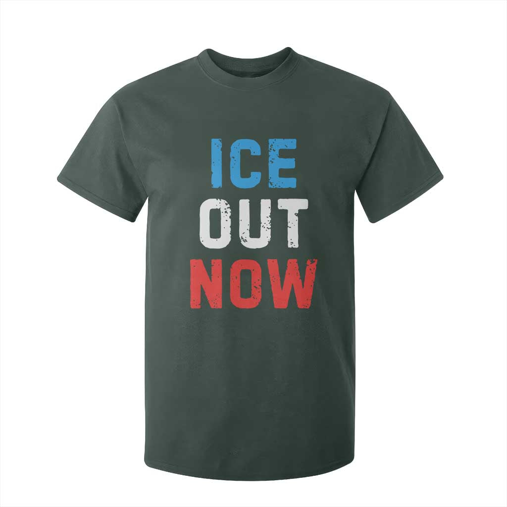 Ice Out T Shirt For Kid Minneapolis Resist ICE Immigration Rights Protest TS14 Dark Forest Green Print Your Wear