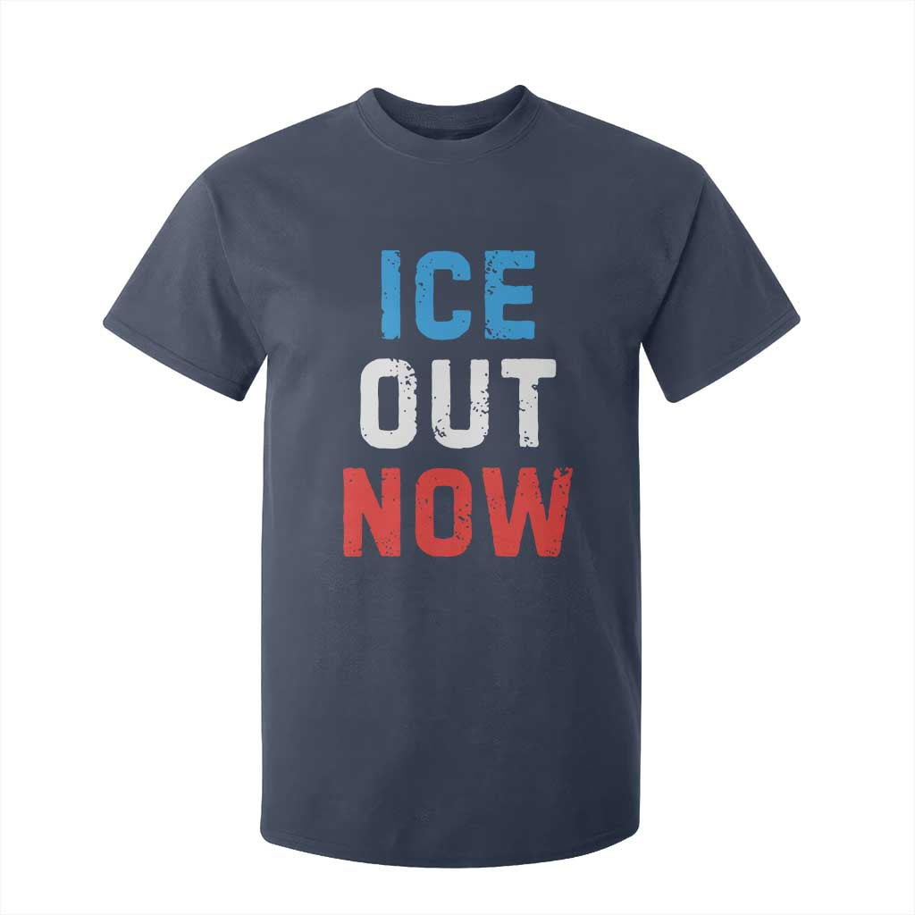 Ice Out T Shirt For Kid Minneapolis Resist ICE Immigration Rights Protest TS14 Navy Print Your Wear