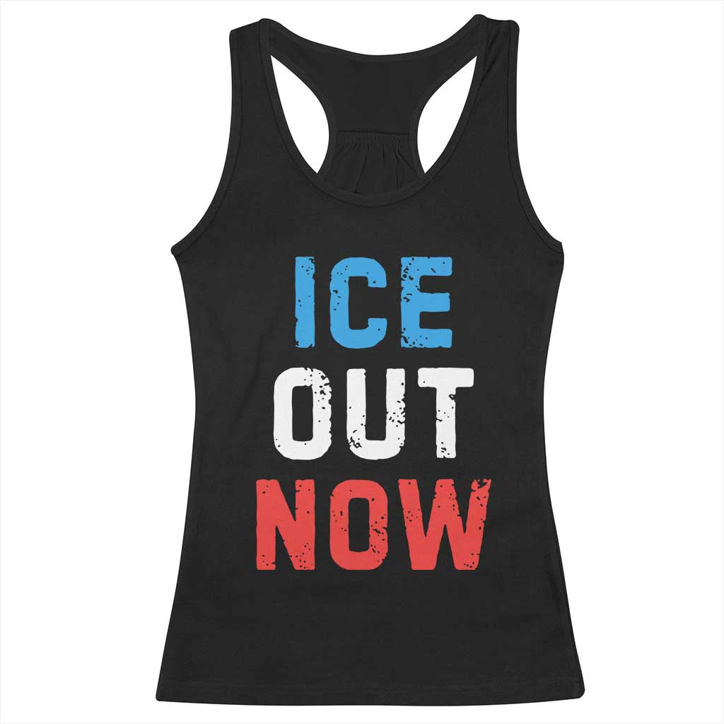 Ice Out Racerback Tank Top Minneapolis Resist ICE Immigration Rights Protest TS14 Black Print Your Wear