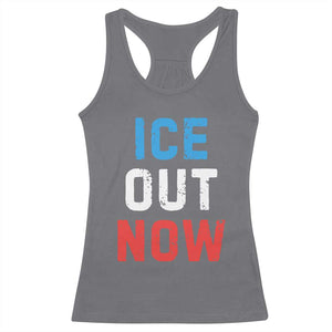 Ice Out Racerback Tank Top Minneapolis Resist ICE Immigration Rights Protest TS14 Charcoal Print Your Wear