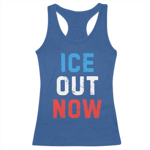 Ice Out Racerback Tank Top Minneapolis Resist ICE Immigration Rights Protest TS14 Royal Blue Print Your Wear