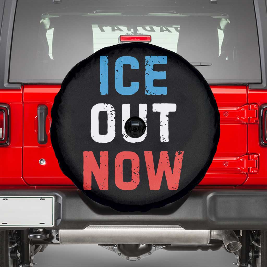 Ice Out Spare Tire Cover Minneapolis Resist ICE Immigration Rights Protest TS14 Black Print Your Wear