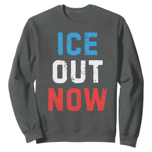 Ice Out Sweatshirt Minneapolis Resist ICE Immigration Rights Protest TS14 Dark Heather Print Your Wear
