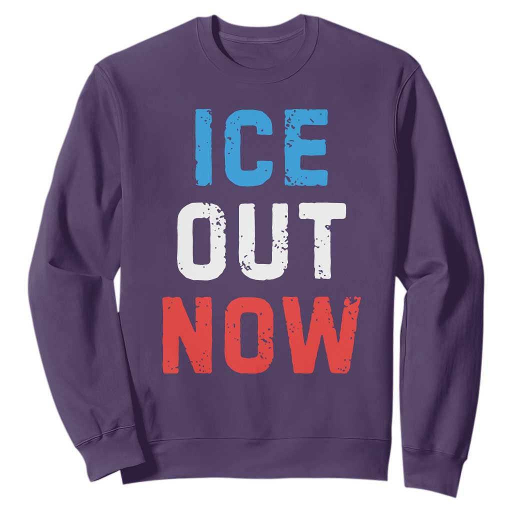 Ice Out Sweatshirt Minneapolis Resist ICE Immigration Rights Protest TS14 Purple Print Your Wear