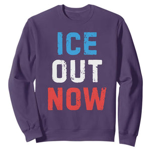 Ice Out Sweatshirt Minneapolis Resist ICE Immigration Rights Protest TS14 Purple Print Your Wear