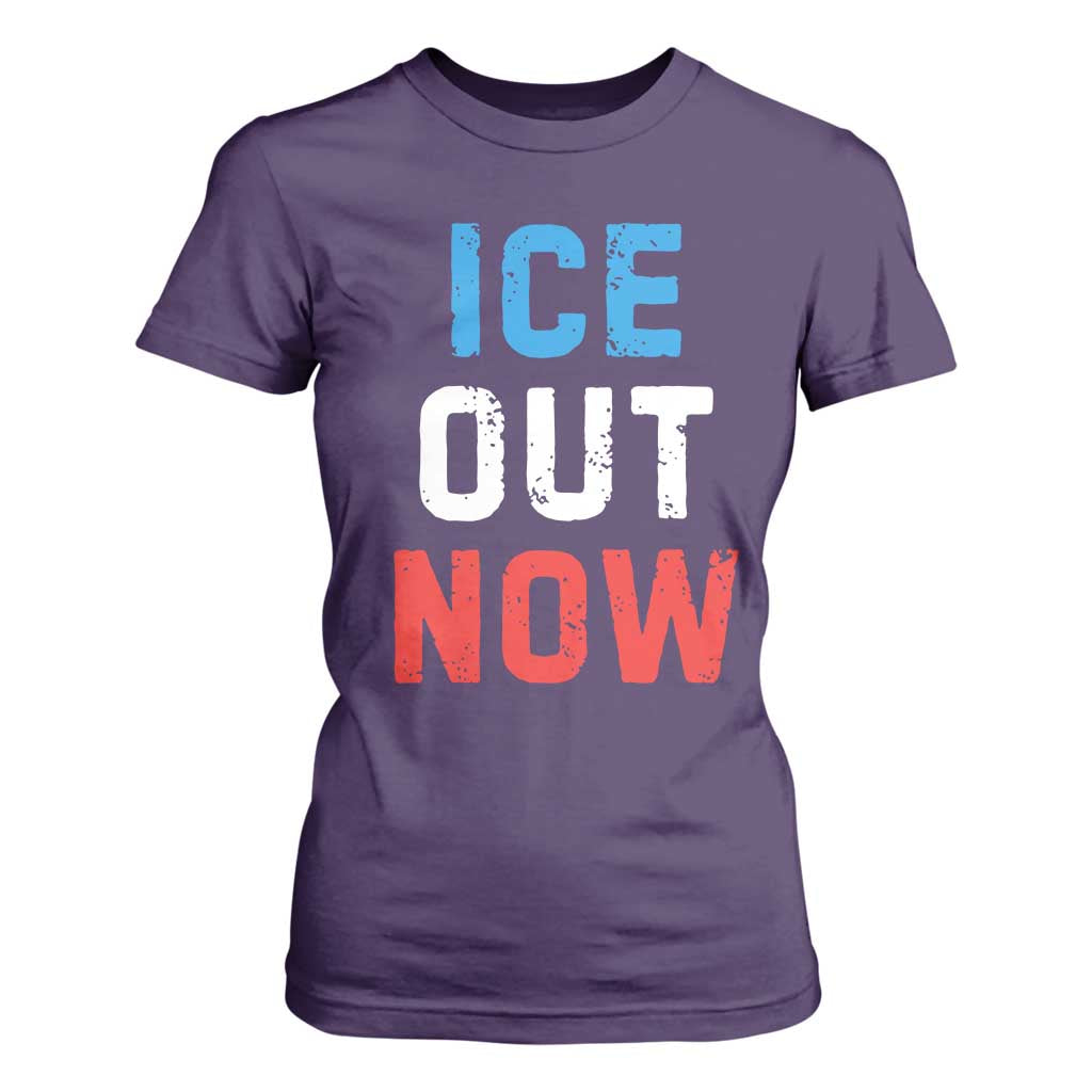 Ice Out T Shirt For Women Minneapolis Resist ICE Immigration Rights Protest TS14 Purple Print Your Wear