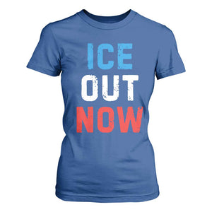 Ice Out T Shirt For Women Minneapolis Resist ICE Immigration Rights Protest TS14 Royal Blue Print Your Wear