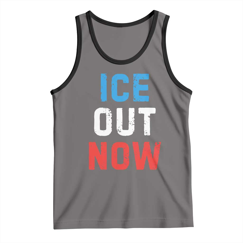 Ice Out Tank Top Minneapolis Resist ICE Immigration Rights Protest TS14 Deep Heather Black Print Your Wear