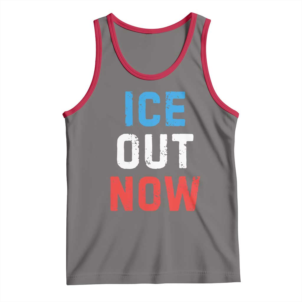 Ice Out Tank Top Minneapolis Resist ICE Immigration Rights Protest TS14 Deep Heather Red Print Your Wear