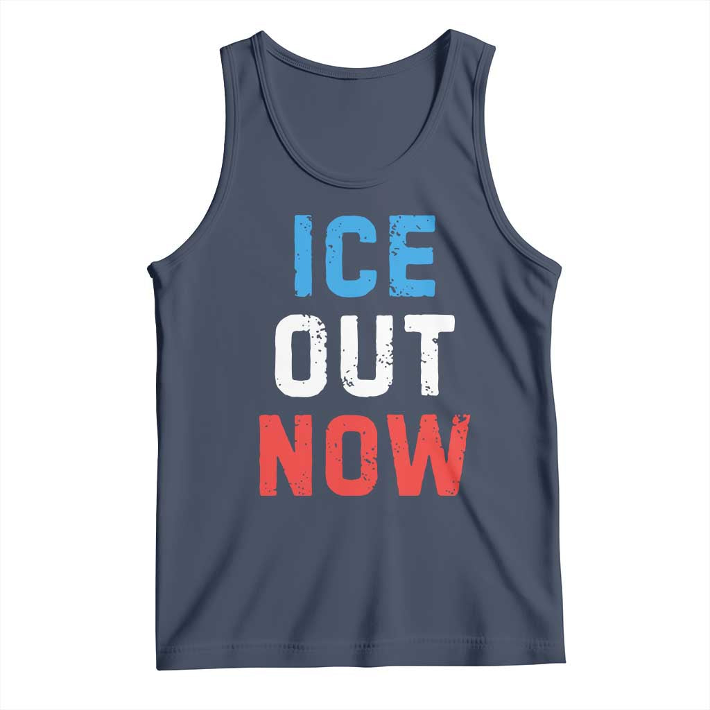 Ice Out Tank Top Minneapolis Resist ICE Immigration Rights Protest TS14 Navy Print Your Wear
