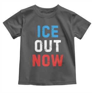 Ice Out Toddler T Shirt Minneapolis Resist ICE Immigration Rights Protest TS14 Dark Heather Print Your Wear