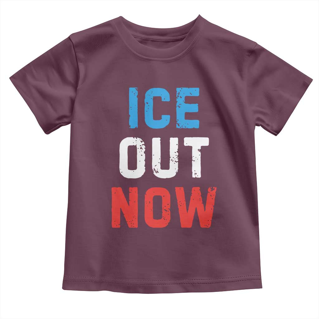 Ice Out Toddler T Shirt Minneapolis Resist ICE Immigration Rights Protest TS14 Maroon Print Your Wear